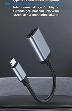 Type-C To 4K Full Hd HDMI Çevirici Hub Adaptör
