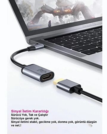 Type-C To 4K Full Hd HDMI Çevirici Hub Adaptör