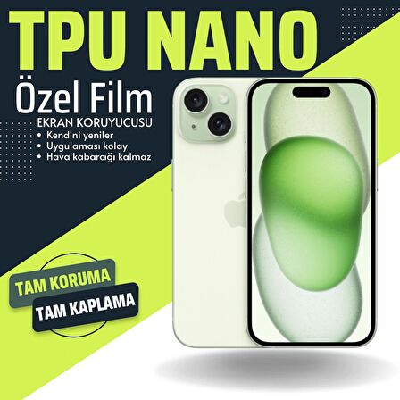 iPhone 15 için TPU Nano Film Ekran Koruyucu