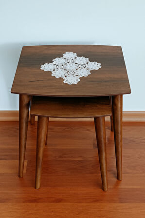 El örgüsü zigon sehpa örtüsü