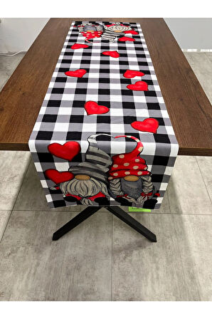Sevgililer Günü Aşk Temalı Runner Örtüsü 40 X 140