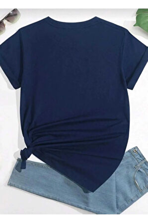 sevimli kedi baskılı oversize basic o yaka unisex t-şhirt