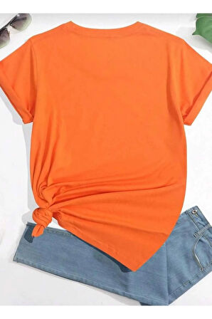 sevimli kedi baskılı oversize basic o yaka unisex t-şhirt