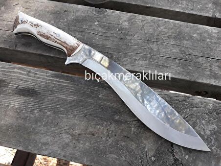 Kukri El İşçiliği 33 CM 4mm 4134 Çelik Geyik Boynuzu