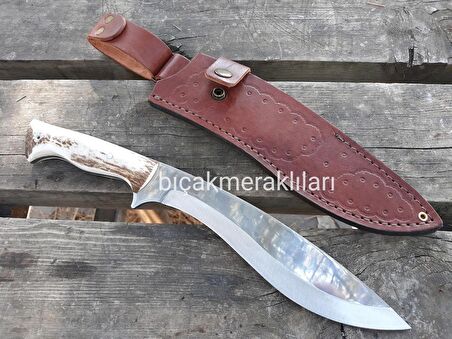 Kukri El İşçiliği 33 CM 4mm 4134 Çelik Geyik Boynuzu