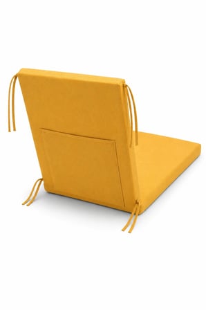 Cepli Cırt Cırtlı Şezlong Minderi 5 cm Kalın Süngerli Sarı Şezlong Minderi 50x180 cm