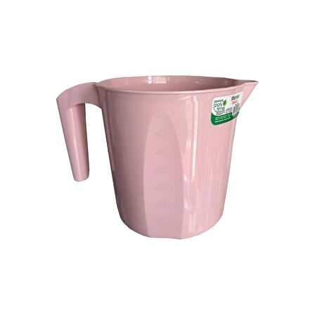 Polytime Plastik Pembe Ölçekli Maşrapa - 1.5 Litre