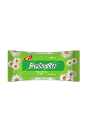 Freshmaker Islak Cem Mendil - Alkolsüz ve pH Dengelenmiş - Çiçeksi Kokular - 15 Adetlik 10 Paket