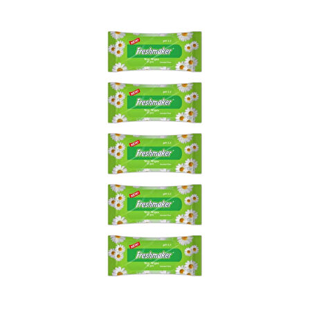 Freshmaker Islak Cem Mendil - Alkolsüz ve pH Dengelenmiş - Çiçeksi Kokular - 15 Adetlik 5 Paket