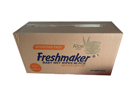 Freshmaker Islak Havlu Mendil - Alkolsüz - pH Dengelenmiş - Çiçeksi Kokular - 90 Adetlik 24 Paket