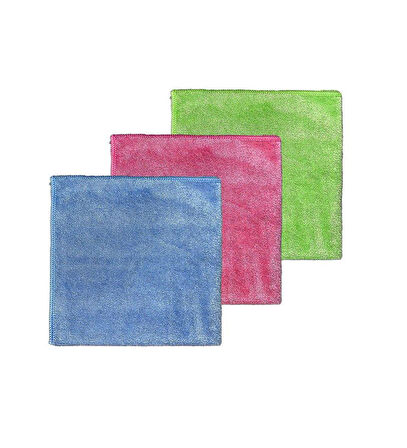 Silver Home Extra Parlak Doku Mikrofiber Temizlik Toz Cam Bezi - 300 GSM - 40x40 Cm. - 20 Adet