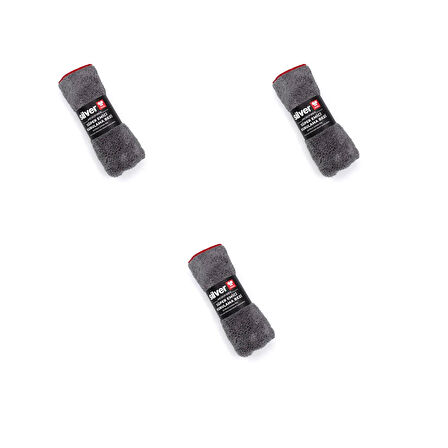 Silver Home Jumbo Mikrofiber Süper Emici Havlu Kurulama Temizlik Bezi - Gri - 50x70 Cm. - 3 Adet