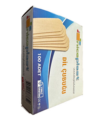 Niceplast Dil Çubuğu Ahşap Maket Çubukları 2 x 14 Cm. - 50 Adetlik Paket