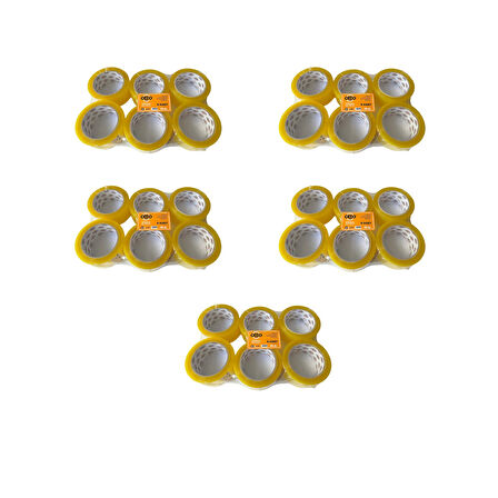 Otto Bant Şeffaf Koli Bandı Bantı / 45 mm x 100 Metre / 6 Adetlik 3 Paket