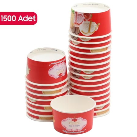 Omeyva Yuvarlak Dondurma Kasesi Kabı - 100 CC - 1500 Adet / Koli