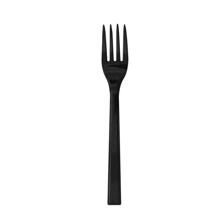 Plastik Siyah Dökme Çatal - Parti Davet Piknik Yemek Çatalı - 18 Cm. - 1000 Adet