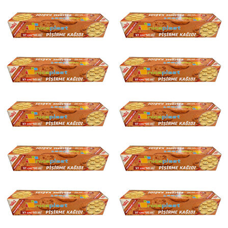 Niceplast Kesimsiz Yağlı Fırın Pişirme Kağıdı - 37 Cm. x 50 Metre - 10 Paket