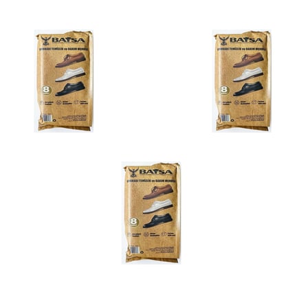 Baysa Mini Ayakkabı Bakım ve Temizlik Mendili - 8x8'li 3 Paket