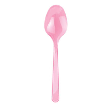 Plastik Şeffaf Mor Sup Kaşık - Tatlı Dondurma Kaşığı - 12.5 Cm. - 50 Adetlik Paket