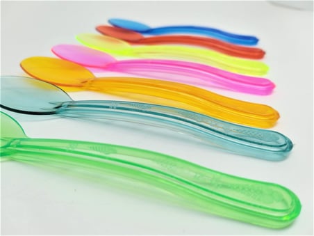 Omeyva Plastik Şeffaf Yeşil Sup Kaşık - Tatlı Dondurma Kaşığı - 12.5 Cm. - 50 Adetlik 5 Paket