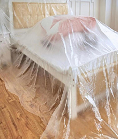 Arma Naylon Tadilat Boya Koruyucu Örtü Poşet Folyo - 4x5 Metre - 20 m2 - 10 Paket