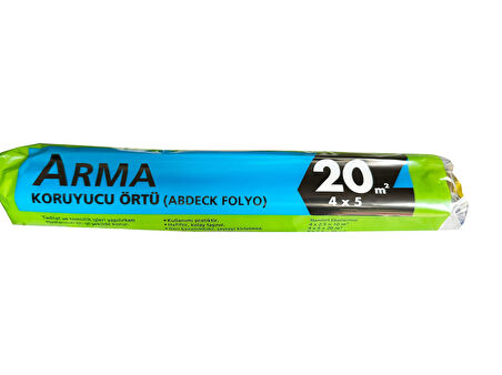 Arma Naylon Tadilat Boya Koruyucu Örtü Poşet Folyo - 4x5 Metre - 20 m2 - 3 Paket