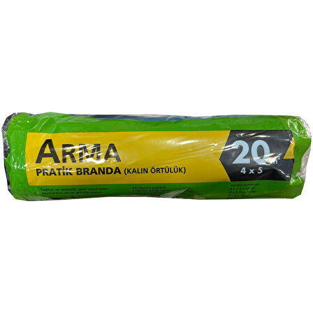 Arma Naylon Tadilat Boya Koruyucu Örtü Poşet Kalın Pratik Branda - 4x5 Metre - 20 m2 - 1 Paket
