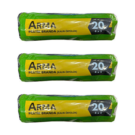Arma Naylon Tadilat Boya Koruyucu Örtü Poşet Kalın Pratik Branda - 4x5 Metre - 20 m2 - 3 Paket