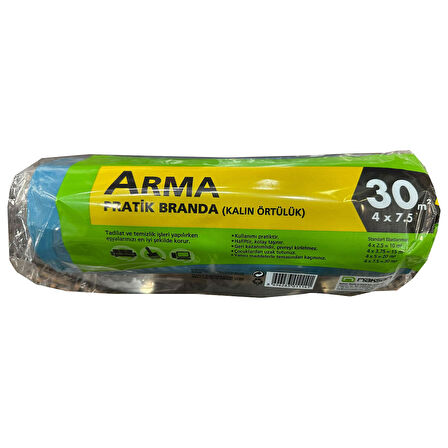 Arma Naylon Tadilat Boya Koruyucu Örtü Poşet Kalın Pratik Branda - 4x7.5 Metre - 30 m2 - 10 Paket