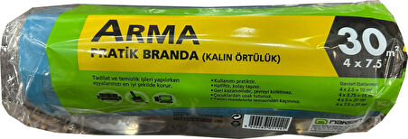 Arma Naylon Tadilat Boya Koruyucu Örtü Poşet Kalın Pratik Branda - 4x7.5 Metre - 30 m2 - 10 Paket