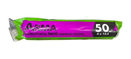 Arma Naylon Tadilat Boya Koruyucu Örtü Poşet Folyo - 4x12.5 Metre - 50 m2 - 3 Paket