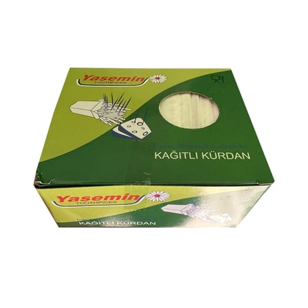 Yasemin Kağıt Sargılı Kutulu Ahşap Kürdan - Standart Boy - Ort. 400 Adetlik 3 Paket