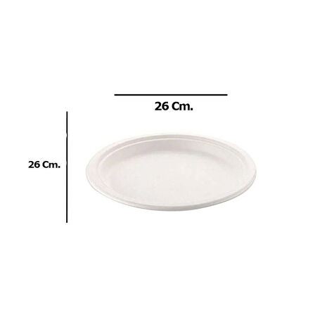 Roll-Up Nature Ekolojik Karton Kağıt Tek Kullanımlık Tabak - 26 Cm. - 25 Adetlik 1 Paket