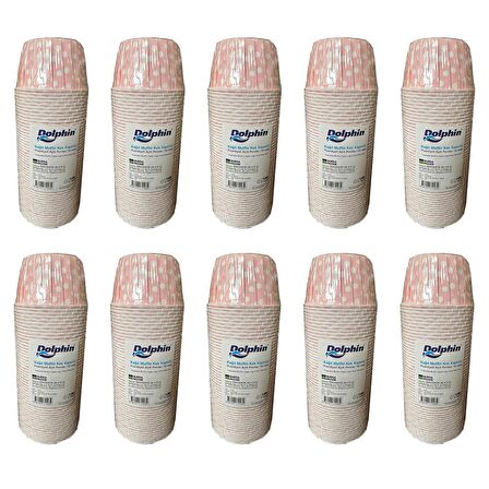 Dolphin Muffin Kağıt Karton Pembe Puantiyeli Cupcake Kek Kalıbı Kapsülü Kabı - 50 Adetlik 10 Paket