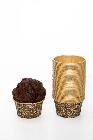 Dolphin Muffin Kağıt Karton Yazı Desenli Cupcake Kek Kalıbı Kapsülü Kabı - 50 Adetlik 1 Paket