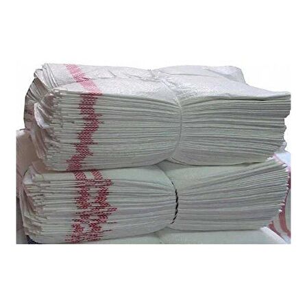 Baskılı Çuval Beyaz İnşaat Moloz Çöp Çuvalı - 50 x 90 Cm. - 10 Adet