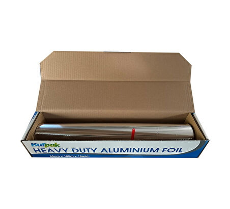 Burpak Heavy Duty Ağır Hizmet Tipi Alüminyum Folyo - 45 Cm. x 100 Metre - 18 Mikron - 3 Paket