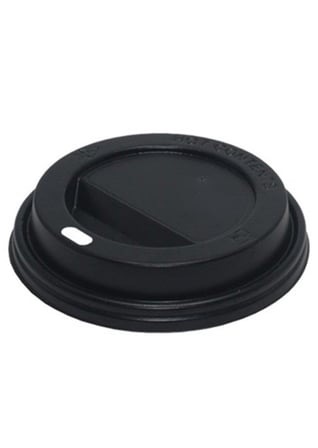 Sıcak Karton Kağıt Çay Kahve Bardak Kapağı - Emzikli Kapak - 12 Oz - Siyah - 500 Adetlik Koli