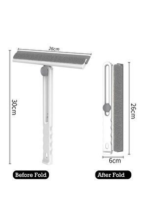 Katlanır cam temizleme fırçası silikon çekçekli sünger fırçalı çekpaslı camsil