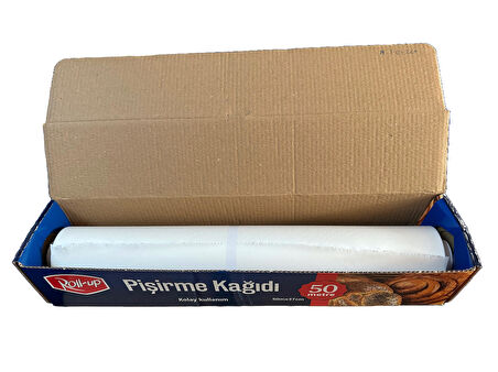 Roll-Up Beyaz Yağlı Fırın Tepsi Pişirme Kızartma Kağıdı - 37 Cm. x 50 Metre - 1 Adet