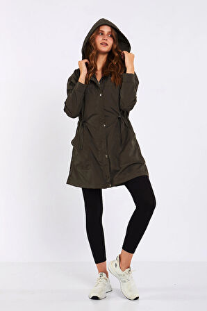 Micro Midi Haki Yağmurluk & Rüzgarlık