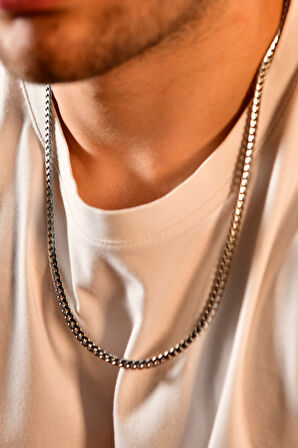 Balık Sırtı Model Erkek Çelik Zincir Kolye