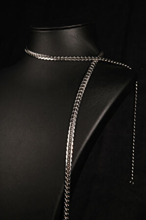 Balık Sırtı Model Erkek Çelik Zincir Kolye