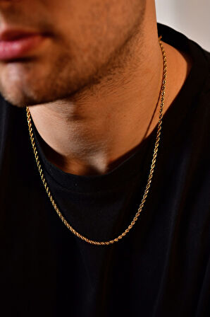 Burgu Model Unisex Çelik Zincir Kolye 3 Mm