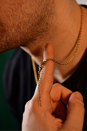 Burgu Model Unisex Çelik Zincir Kolye 3 Mm