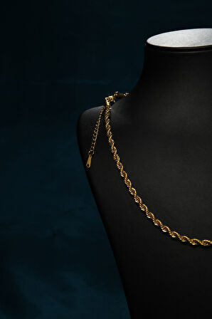 Burgu Model Unisex Çelik Zincir Kolye 4 Mm