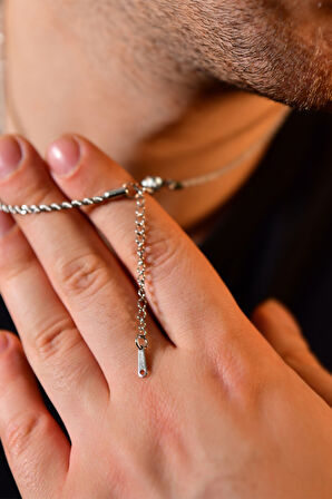 Burgu Model Unisex Çelik Zincir Kolye 2 Mm