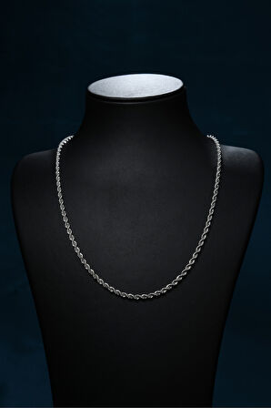 Burgu Model Unisex Çelik Zincir Kolye 3 Mm