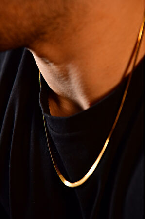 İtalyan Ezme Model Unisex Çelik Zincir Kolye 3 Mm