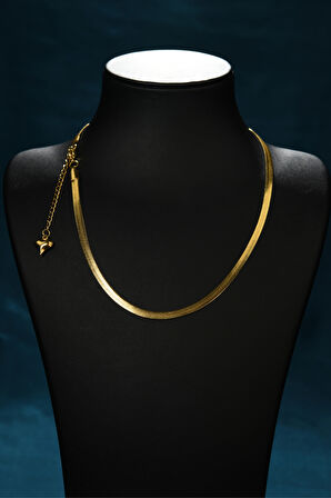 İtalyan Ezme Model Unisex Çelik Zincir Kolye 4 Mm